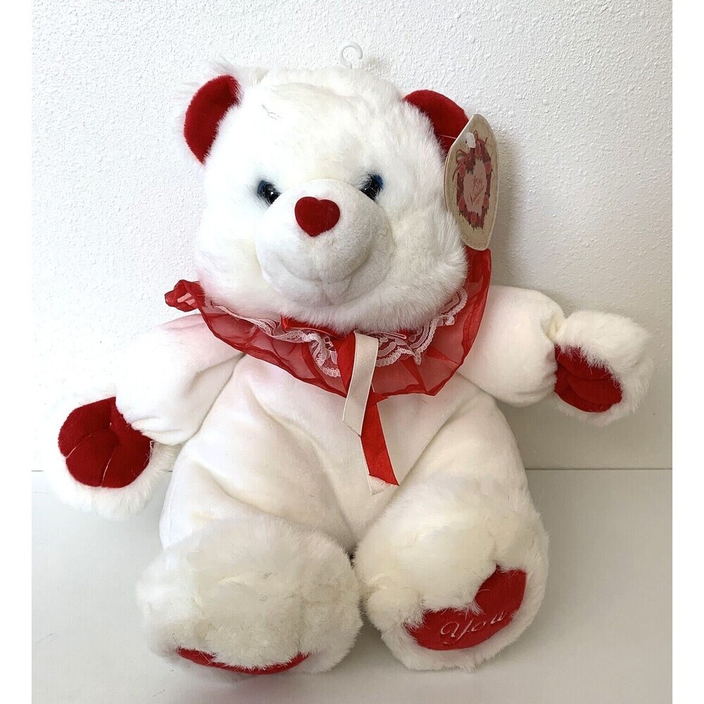 Hallmark Be My Valentine Bear Love You on Paws White/Red w/Tags 2019